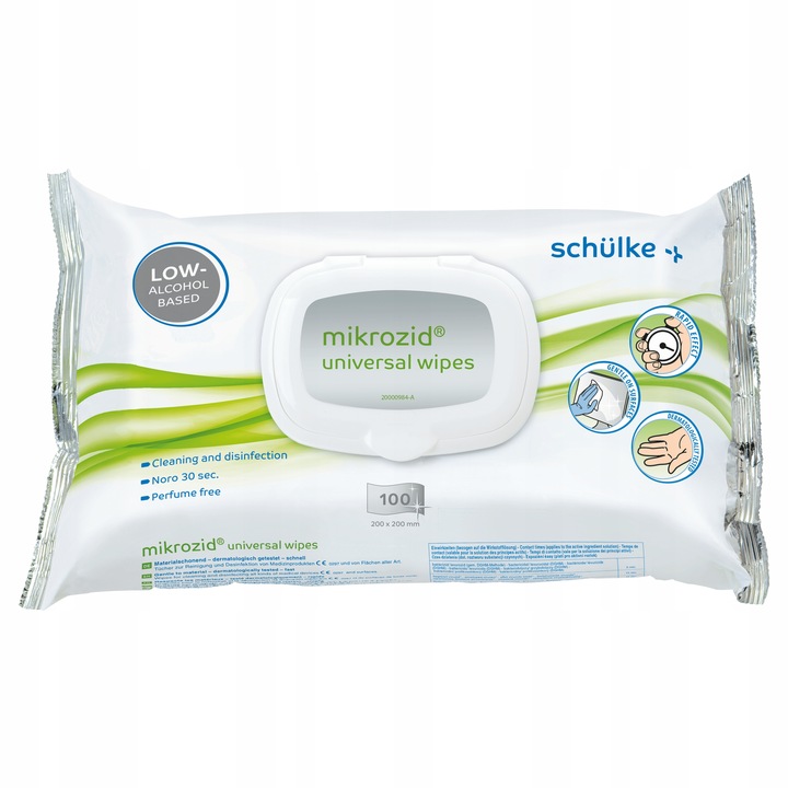 CHUSTECZKI DO DEZYNFEKCJI POWIERZCHNI MIKROZID 100SZT 20x20CM dezynfekcja
