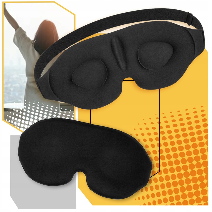 OPASKA NA OCZY DO SPANIA MASKA 3D REGULOWANA LEKKA