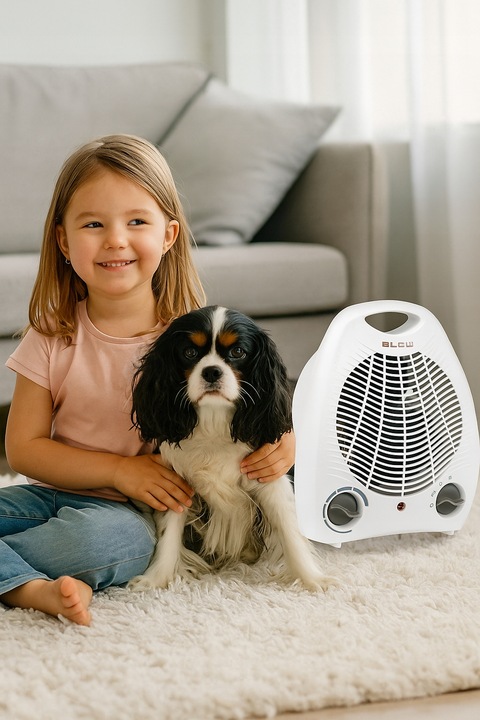 MOCNY TERMOWENTYLATOR ELEKTRYCZNY FARELKA GRZEJNIK TERMOSTAT PIECYK