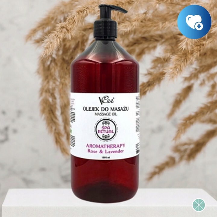 OLEJEK DO MASAŻU NATURALNY WEGAŃSKI VCEE ROSE&LAVENDER 1000ML