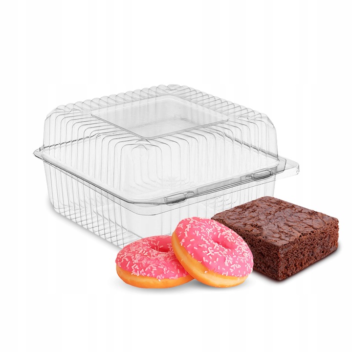 Pojemnik na Ciasto Opakowanie Cukiernicze Przezroczysty 125 x 125 mm 50 szt
