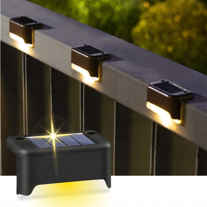 6x Lampki SOLARNE Ogrodowe LED na Schody TARAS Płot Oświetlenie Balkon