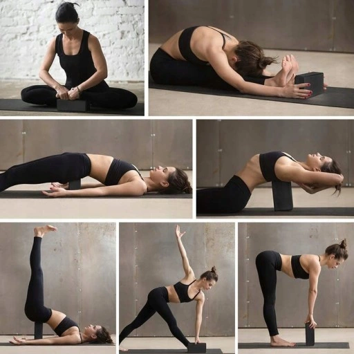 ZESTAW KOSTKI 2 SZT + PASEK DO JOGI WYTRZYMAŁY DO ĆWICZEŃ KOSTKA X2 FIT.ME