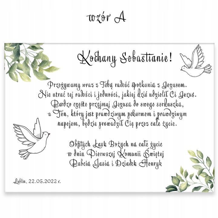 Pamiątka Pierwszej Komunii Świętej Pudełko różaniec