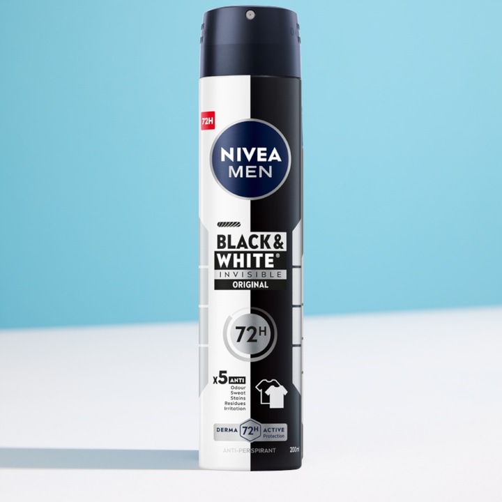 NIVEA MEN Black White Antyperspirant w sprayu męski pod pachy 72H