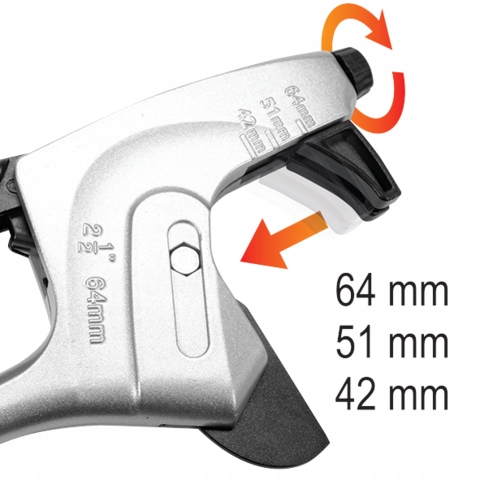 YATO OBCINAK NOŻYCE STALOWE OSTRZA DO RUR PCV PP PE PU PESZLI 64MM YT-22295