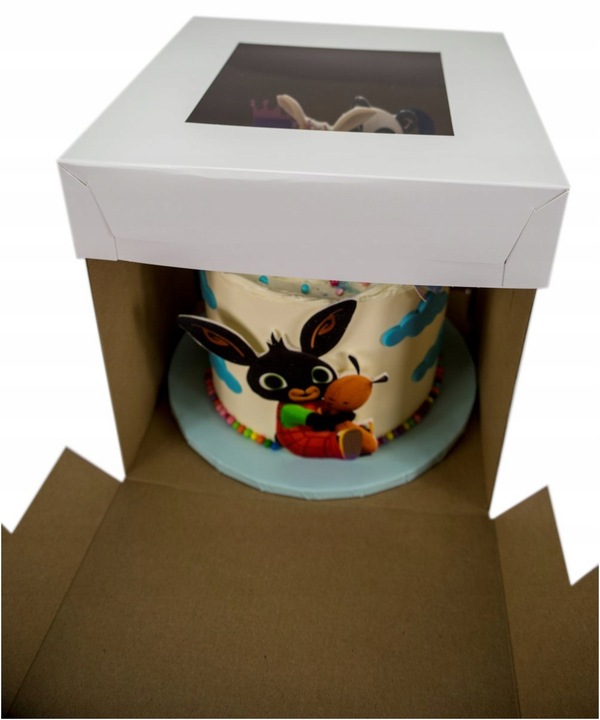 Pudełko Karton na TORT z Okienkiem 5 szt. 25x25x25