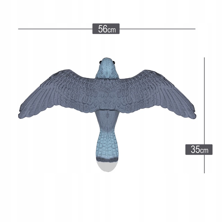 DUŻY ODSTRASZACZ PTAKÓW GOŁEBI SZPAKÓW SOKÓŁ W LOCIE + EFEKT