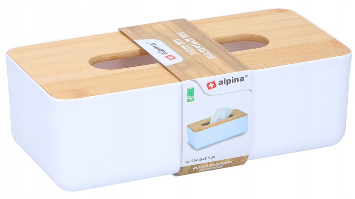 Pudełko na chusteczki Pojemnik na chustki 26x13cm Alpina