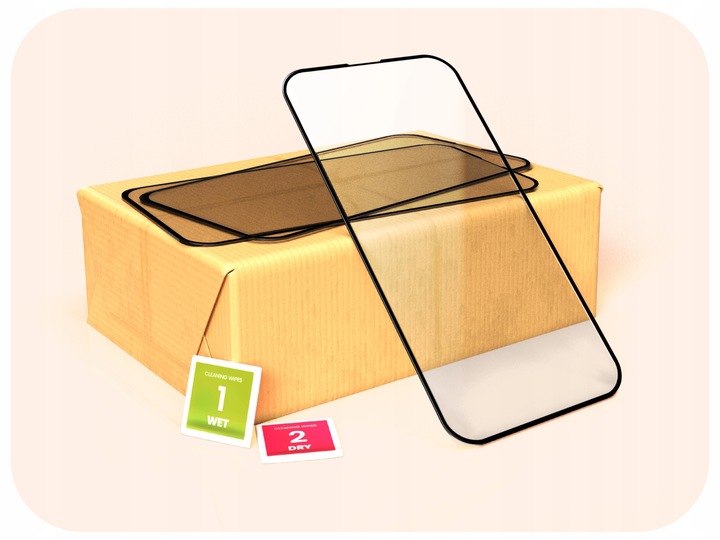 3-pak SZKŁO HARTOWANE DO iPhone 15 PRO na cały ekran 9H ochronne 5D