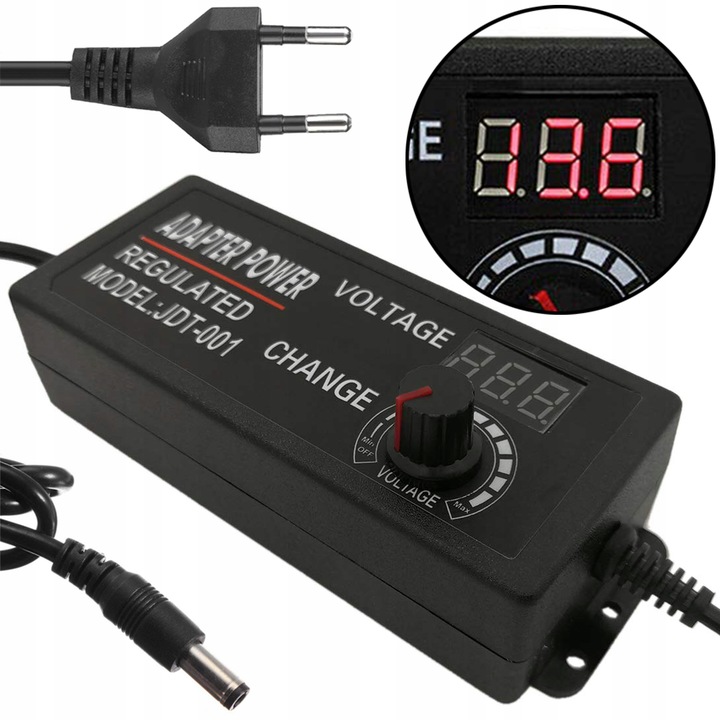 Zasilacz uniwersalny regulowany DC 3-24V 3A Potencjometr AC 100-240V