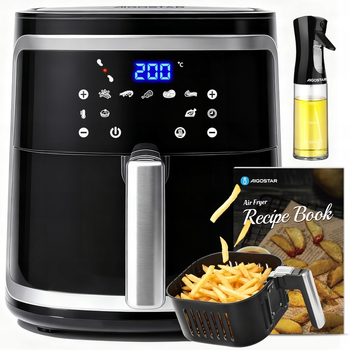Frytkownica Beztłuszczowa XXL Aigostar Cube Air Fryer 1900W 7L