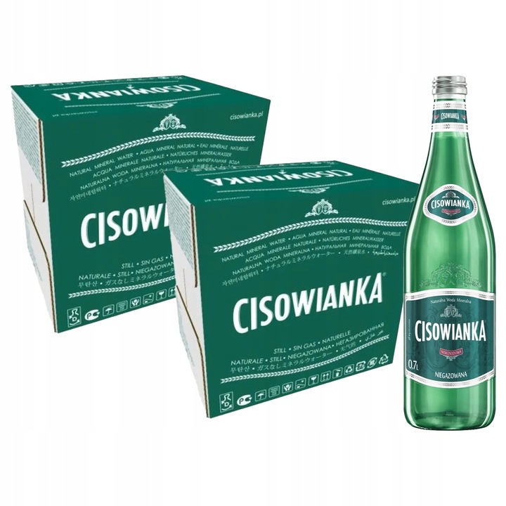 Woda Cisowianka Classique niegazowana w szklanej butelce szkło 0,7l