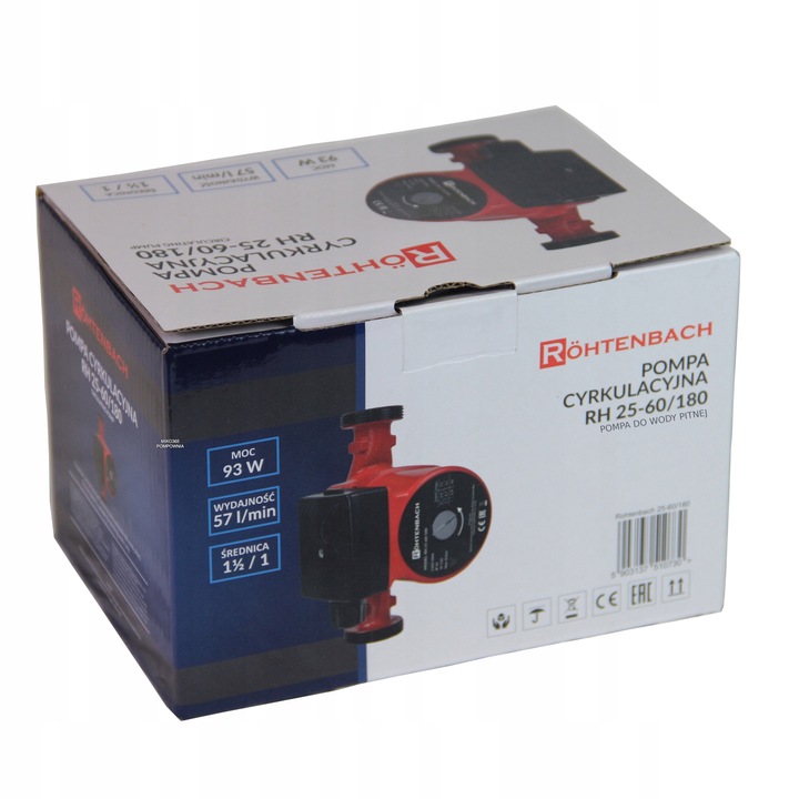 POMPA OBIEGOWA CO IBO RH 25-60 180 CYRKULACYJNA DO CENTRALNEGO OGRZEWANIA