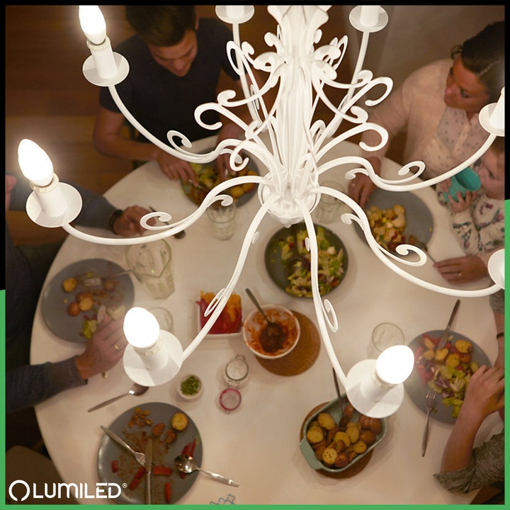 6x Żarówka LED E14 Świeczka 8W = 80W 4000K Neutralna CCD LUMILED NIE