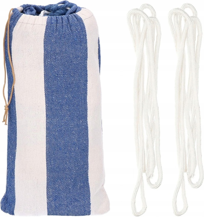 HAMAK 2 OSOBOWY Z PAŁĄKAMI 260x150 XXL MOCNY + linki + POKROWIEC