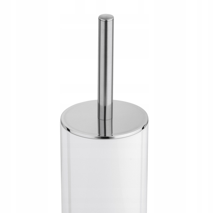 Szczotka do WC toalety biała łazienkowa toaletowa zamknięta chrom stojąca