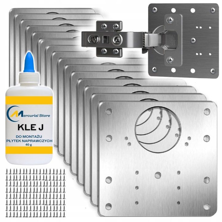 24x ZESTAW NAPRAWCZY ZAWIASU PŁYTKA NAPRAWCZA DO NAPRAWY WYRWANYCH