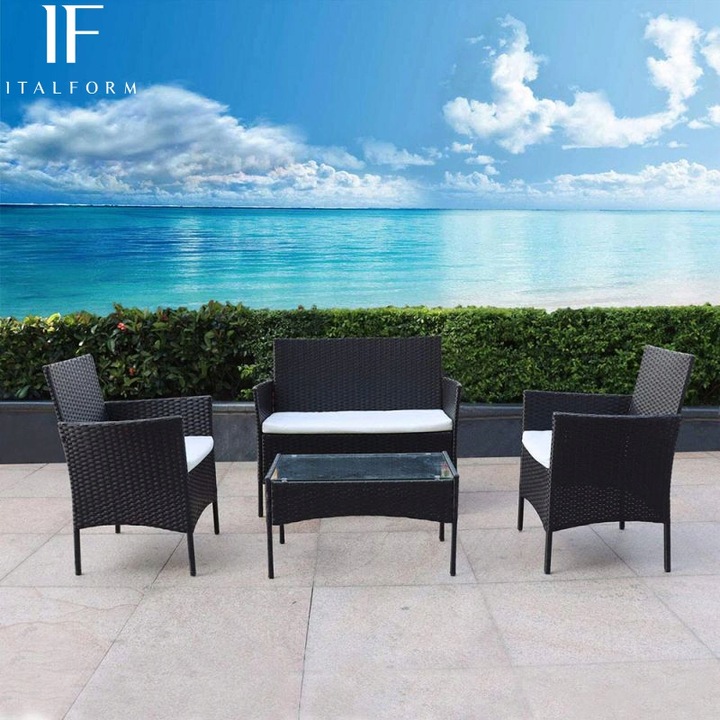 MEBLE OGRODOWE ZESTAW TECHNORATTAN ITALFORM RATAN