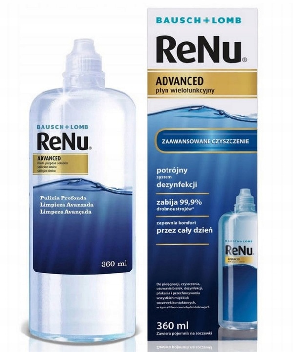 Płyn do soczewek kontaktowych Bausch&Lomb ReNu Advanced, 360 ml