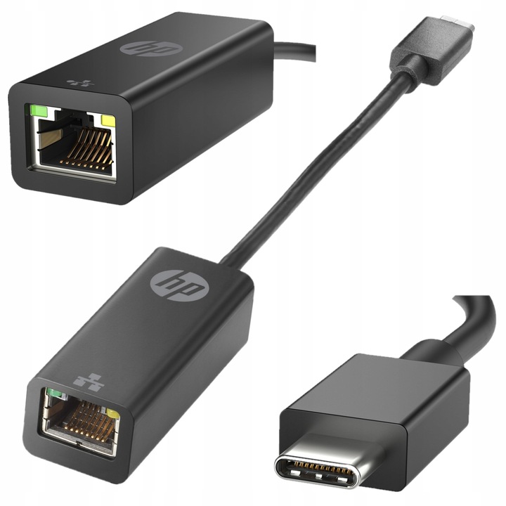 Karta sieciowa Adapter HP 10/100/1000 Przejściówka RJ-45 Skrętka-USB-C 3.0