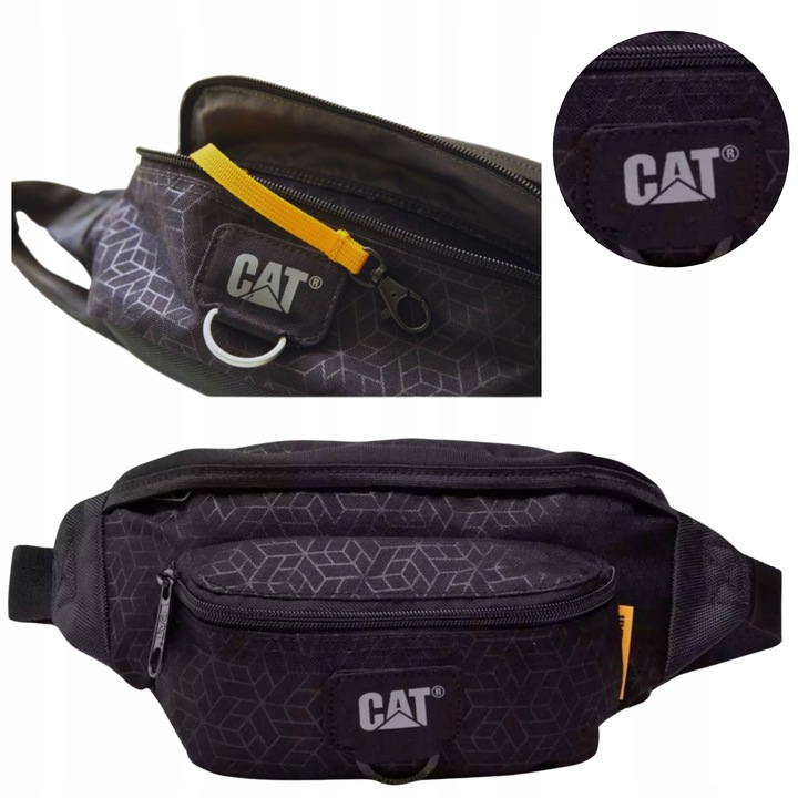 Saszetka Męska Do Pracy Pojemna Wytrzymała CATERPILLAR Czarna 2 L