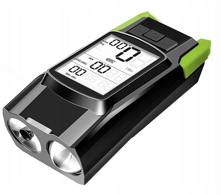 LAMPKA ROWEROWA LICZNIK BEZPRZEWODOWY KLAKSON 3w1 Zestaw