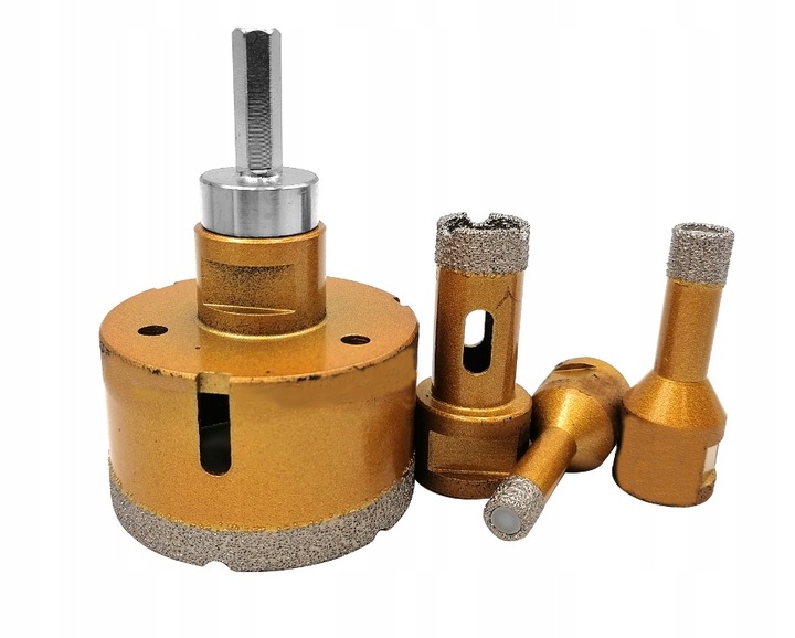 Zestaw Otwornic Diamentowych do gresu M14 6–68 mm – 11 sztuk + Adapter