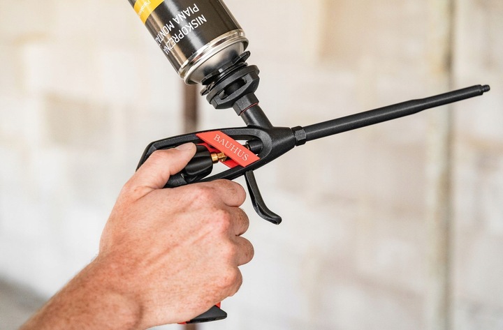 PISTOLET do piany montażowej kleju pianokleju metalowy TEFLONOWY