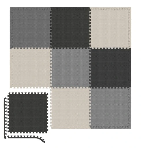 Ochrona podłogi wytrzymała mata puzzle pod sprzęt fitness do siłowni 9szt