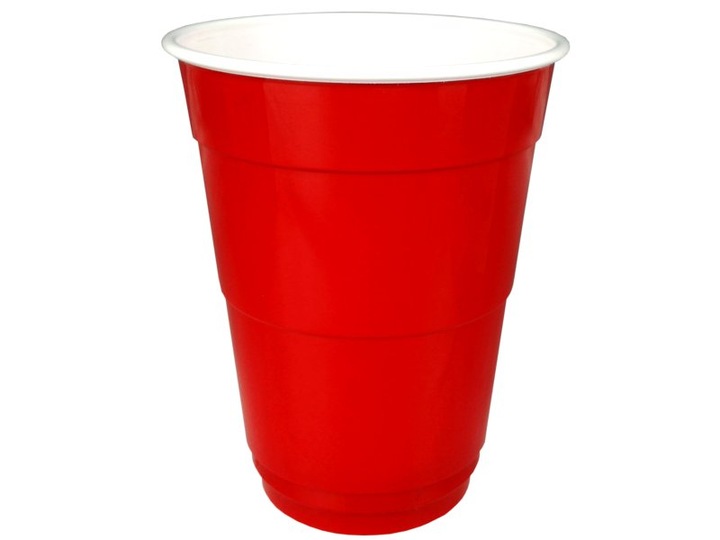 AMERYKAŃSKIE kubeczki do beer pong PLASTIKOWE kubki czerwone RED