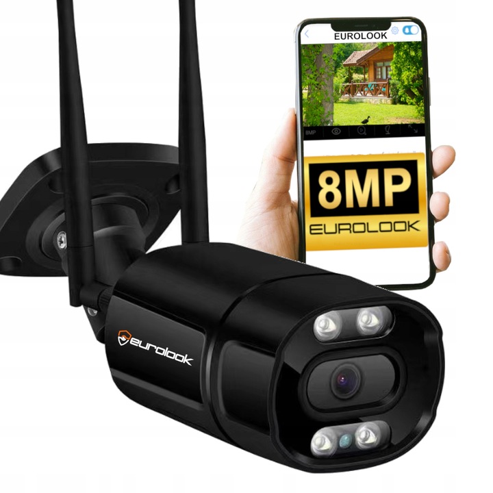 Zewnętrzna Kamera IP WiFi 8MPx 8MP TUYA SMART Ultra HD 4K ZOOM SD LED AUDIO
