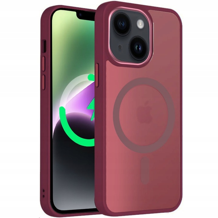 Etui Do iPhone 14 +Szkło 9H WZMACNIANE 360° Matt Case Do Magsafe