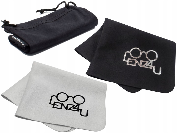 Etui Twarde na Okulary Zawias + Ściereczki Lenz4u Zestaw na Prezent