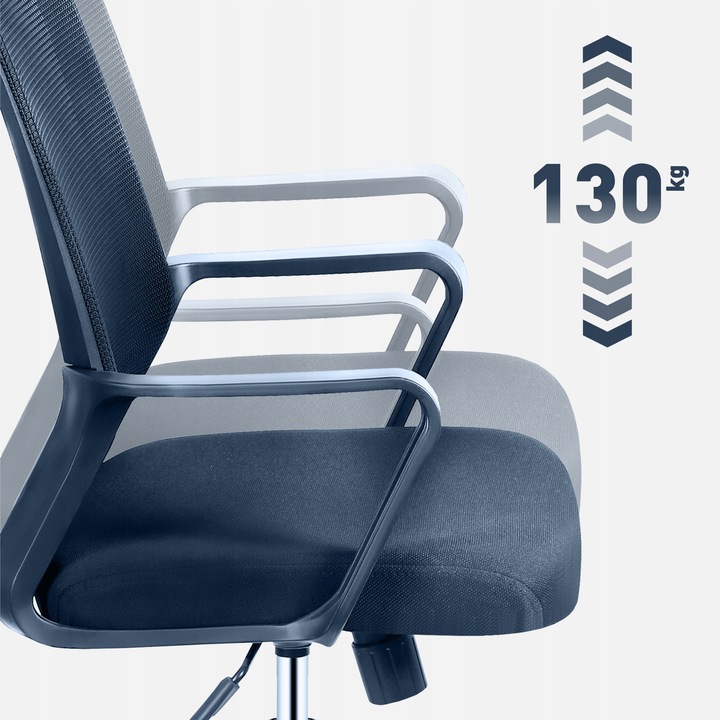 Fotel biurowy ergonomiczny MARK ADLER czarny obrotowy regulowany do