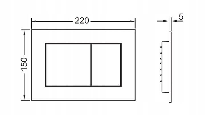 Tece Now przycisk spłukujący do WC czarny mat 9240407