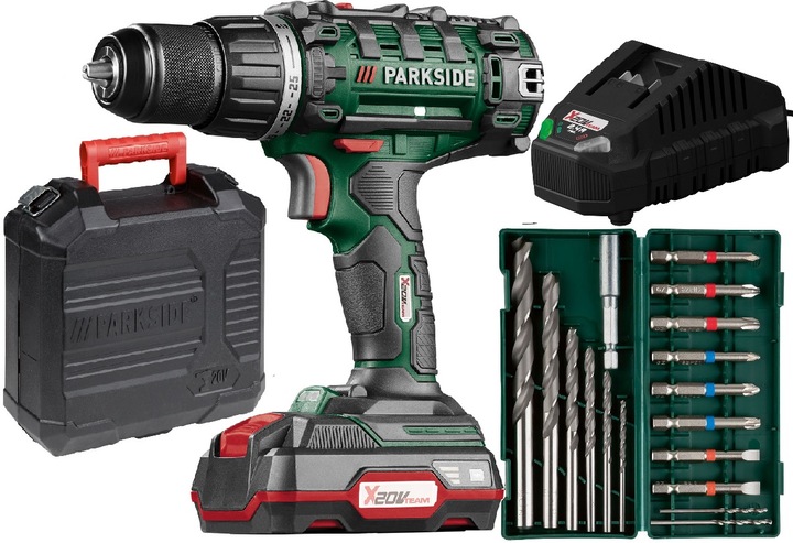 Wiertarko wkrętarka x20v PARKSIDE PABS 20-Li 20V Akumulator Ładowarka
