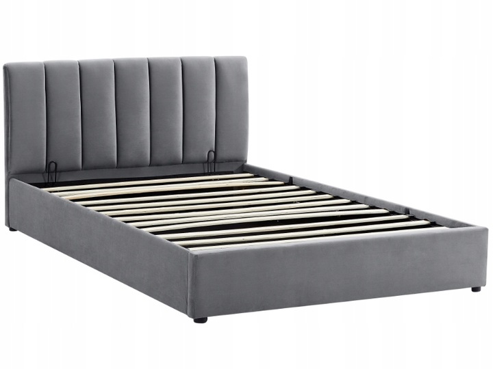 Łóżko 120x200 tapicerowane z zagłówkiem i stelażem MONTREAL VELVET