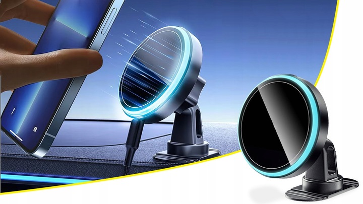 UCHWYT NA TELEFON DO SAMOCHODU ŁADOWARKA INDUKCYJNA SAMOCHODOWA DO MAGSAFE