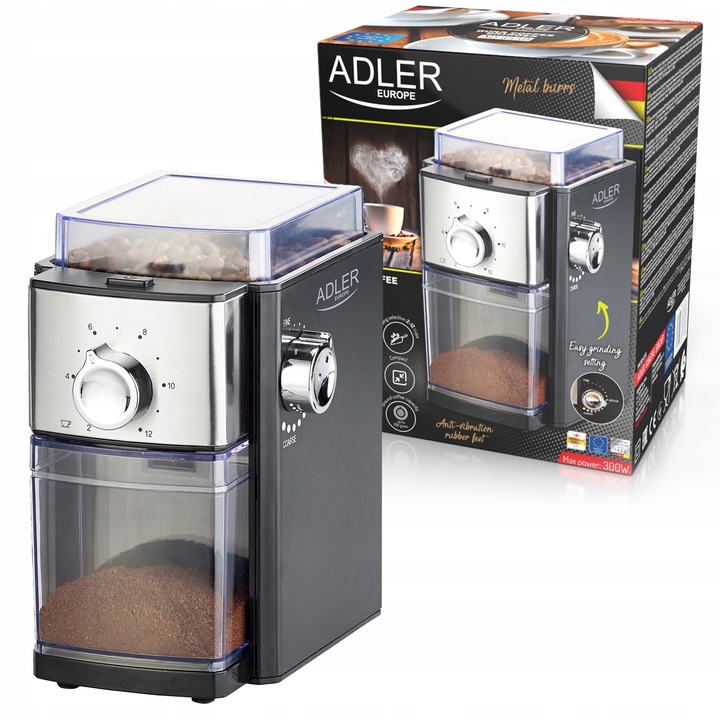 Młynek żarnowy do kawy elektryczny Regulacja grubości mielenia