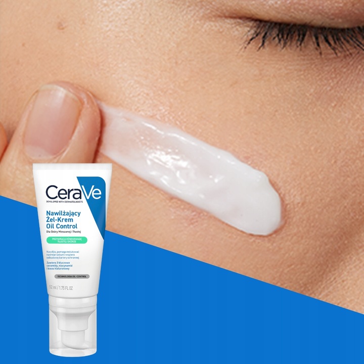 Nawilżający Żel-Krem Oil Control CeraVe dla skóry mieszanej i tłustej 52ml