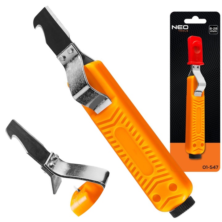 Ściągacz izolacji z hakiem nóż elektryka 180mm 01-547 NEO TOOLS