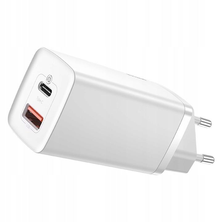 Ładowarka sieciowa Baseus GaN2 USB-A, USB-C PD, QC, zasilacz, kostka 65W