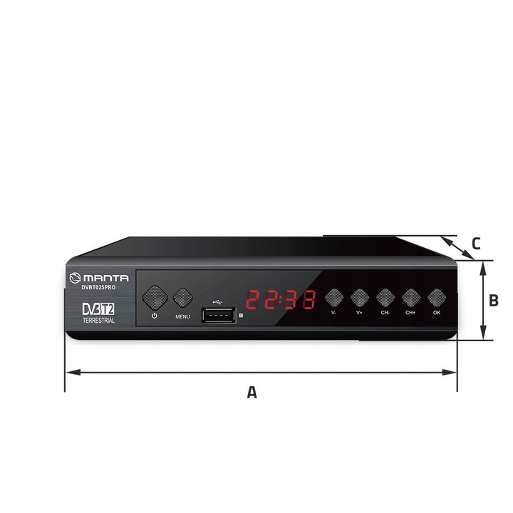 TUNER DEKODER DVBT2 DVBT 2 TV NAZIEMNEJ HEVC H.265 HDMI PVR EPG FULL HD USB