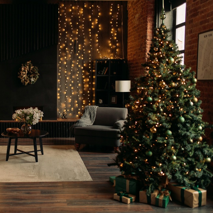 KURTYNA LED ŚWIETLNA 3x3 m NA OKNO WEWNĘTRZNA ZEWNĘTRZNA 230v Z