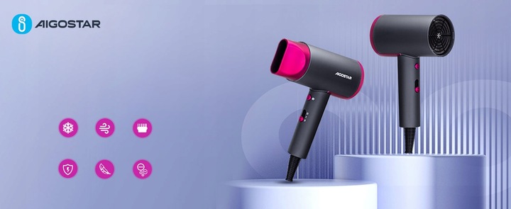 Suszarka do włosów 2200W Z JONIZACJĄ Zimny nawiew + Koncentrator