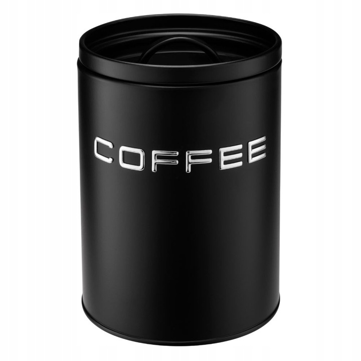 Komplet 3 pojemniki ALEX COFFEE SUGAR TEA czarny kawa cukier herbata zestaw