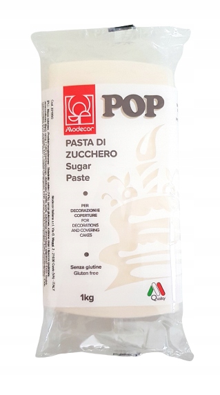 Masa Lukier cukrowa Plastyczna POP biała 1 kg.