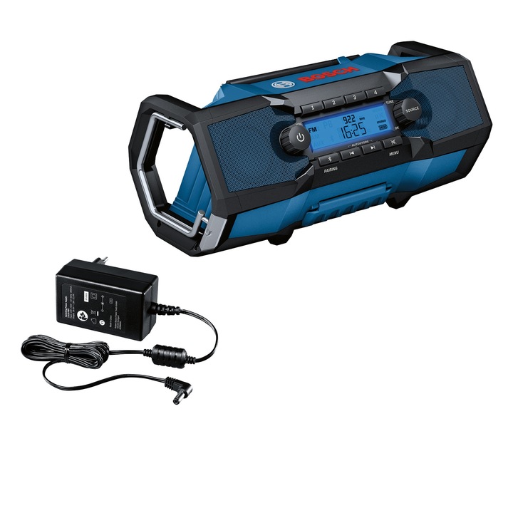 RADIO BUDOWLANE BOSCH GPB 18V-2 C Bluetooth Akumulatorowe ZASILACZ W