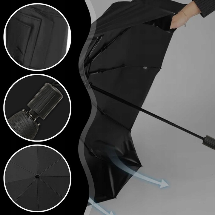 DUŻY PARASOL XXL SKŁADANY AUTOMAT PARASOLKA WODOODPORNA